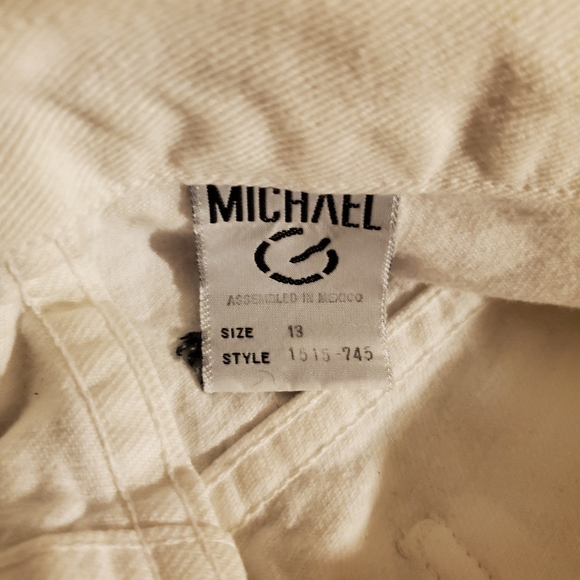 High Waist White  Raw Cut Denim Shorts - Picture 7 of 9